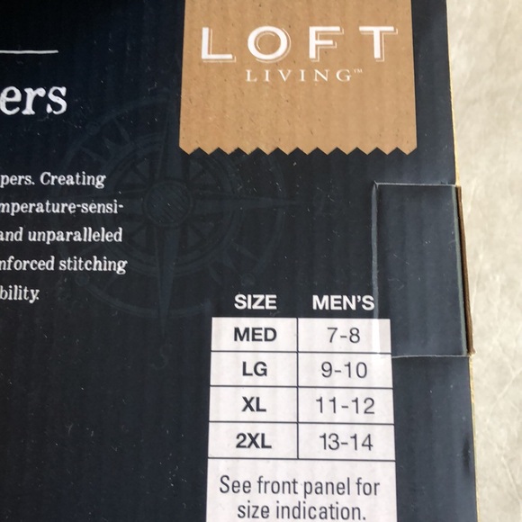 Loft Living Men’s Ultra Soft Memory Foam Black Slippers Size Medium (7-8) - Picture 9 of 12